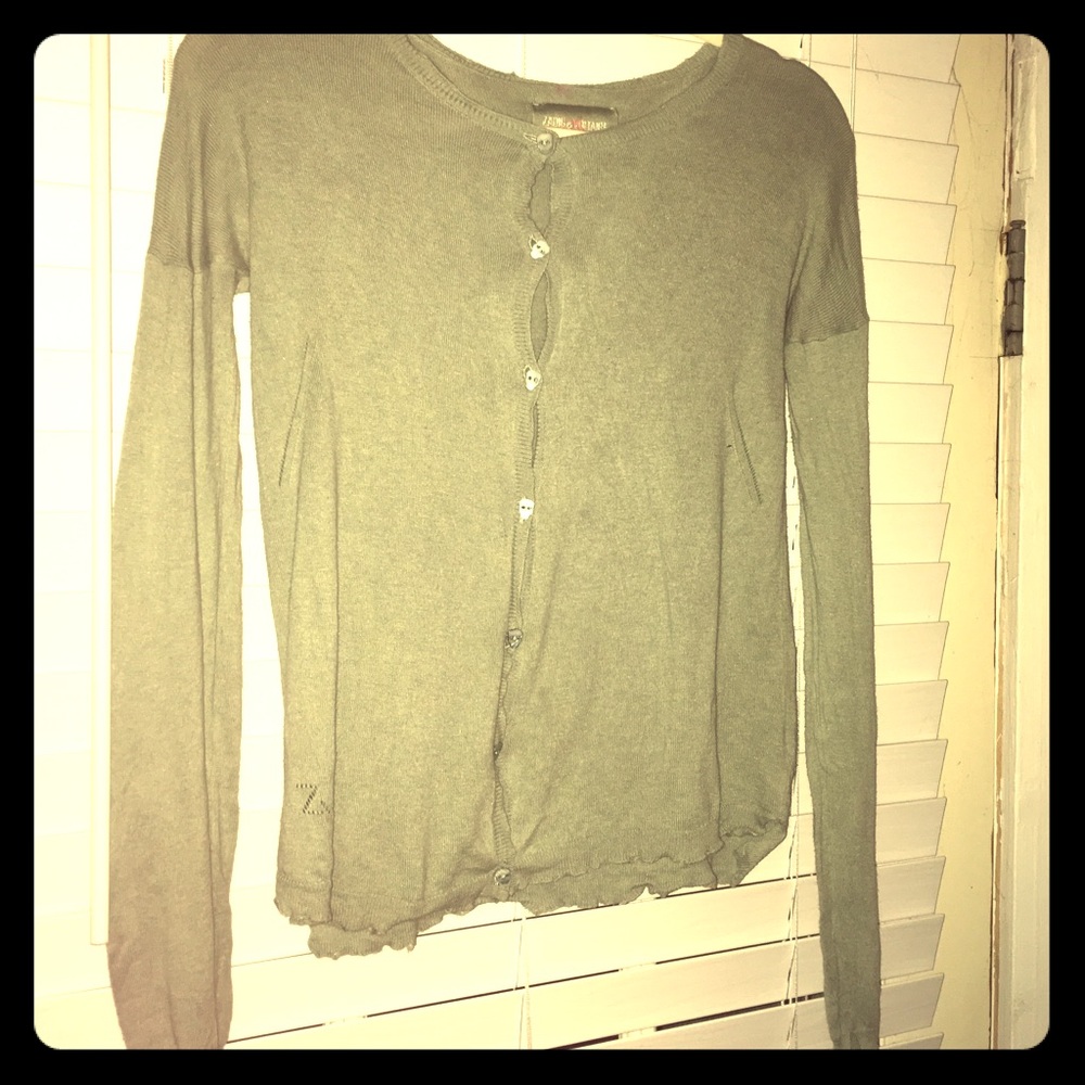 Zadig and Voltaire Sage Green Cardigan